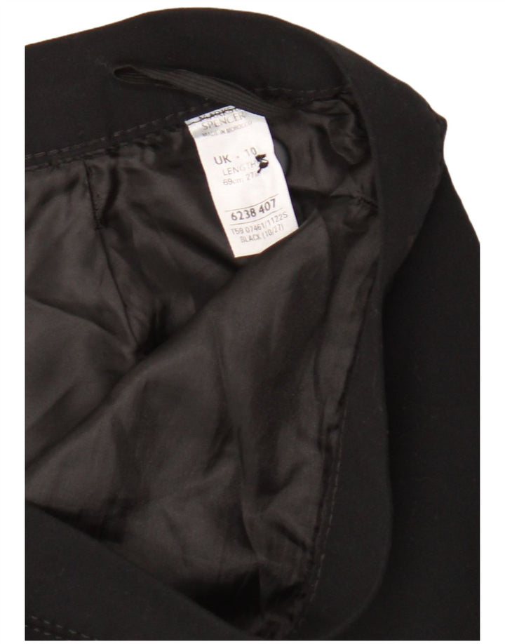 Marks & Spencer Jupe crayon pour femme UK 10 Small W28 Noir Polyester