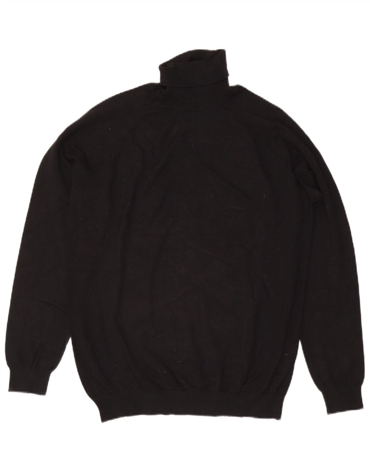 Zara Pull Col Roulé Homme Large Noir Viscose