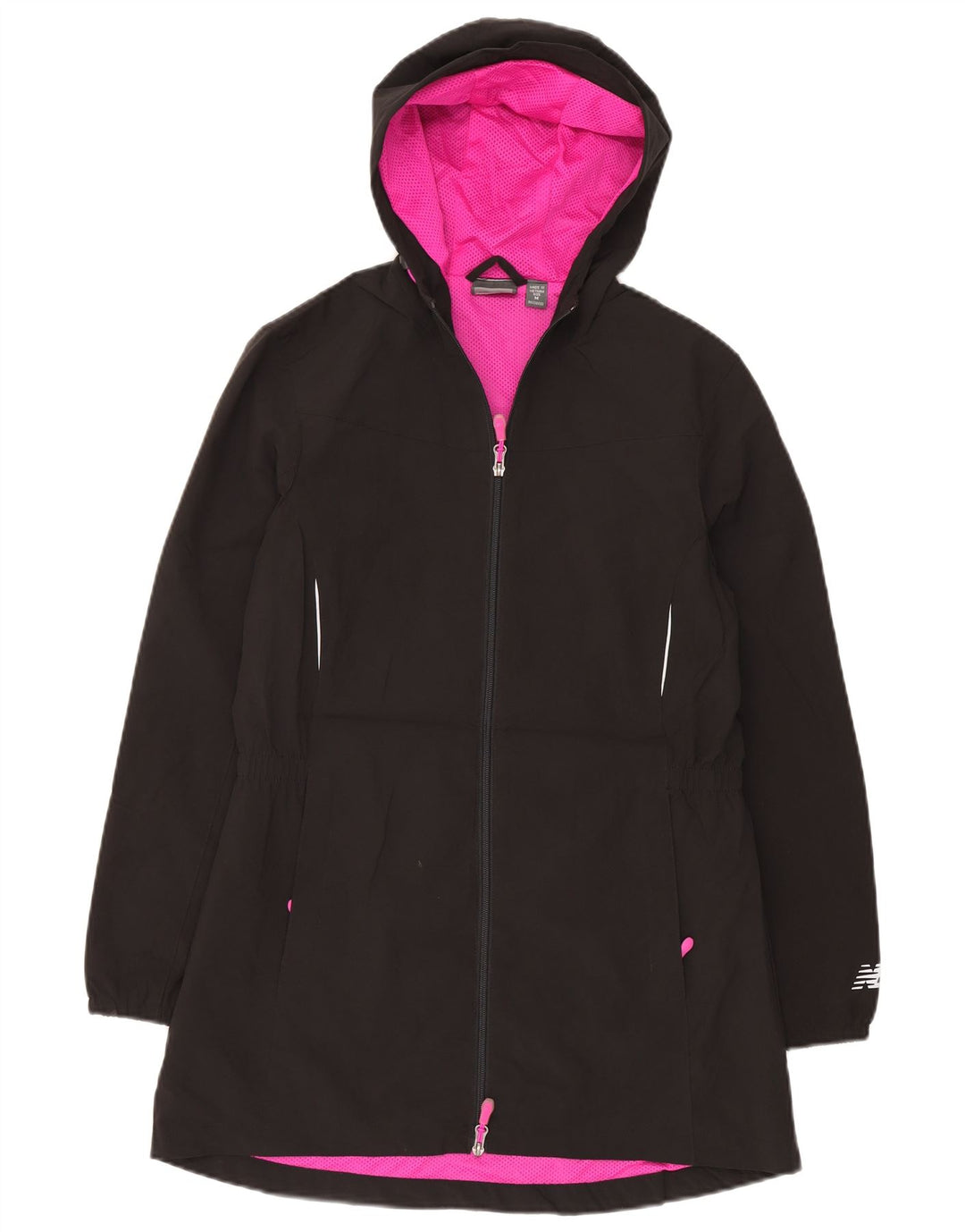 New Balance Imperméable à capuche pour femme UK 14 Medium Noir Polyester