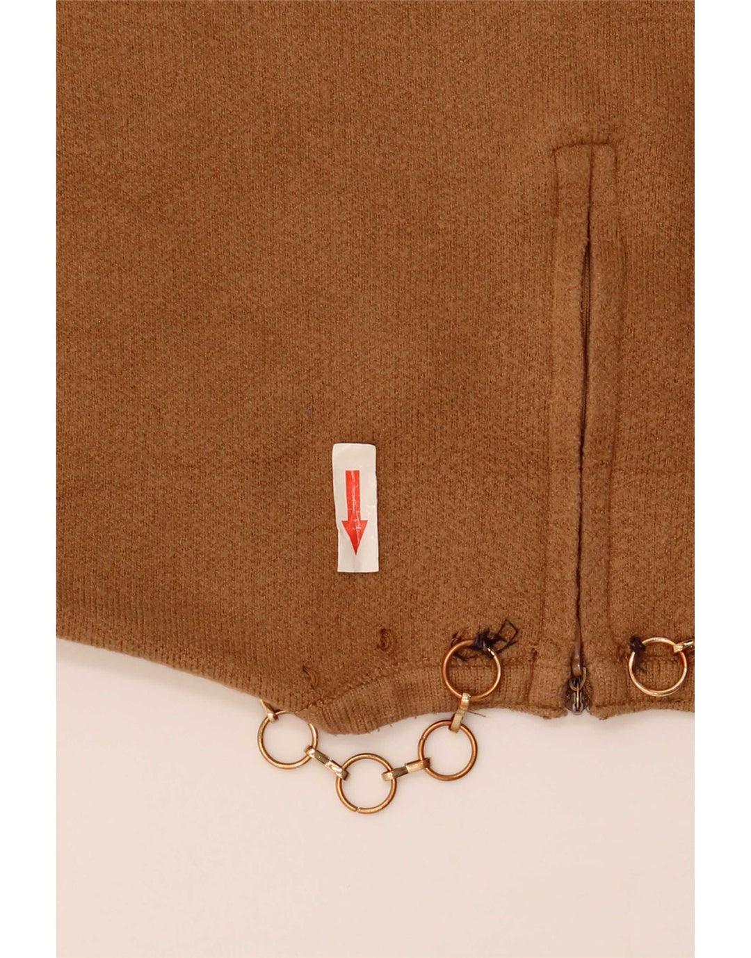 Zara Haut court à manches courtes pour femme UK 12 Marron moyen