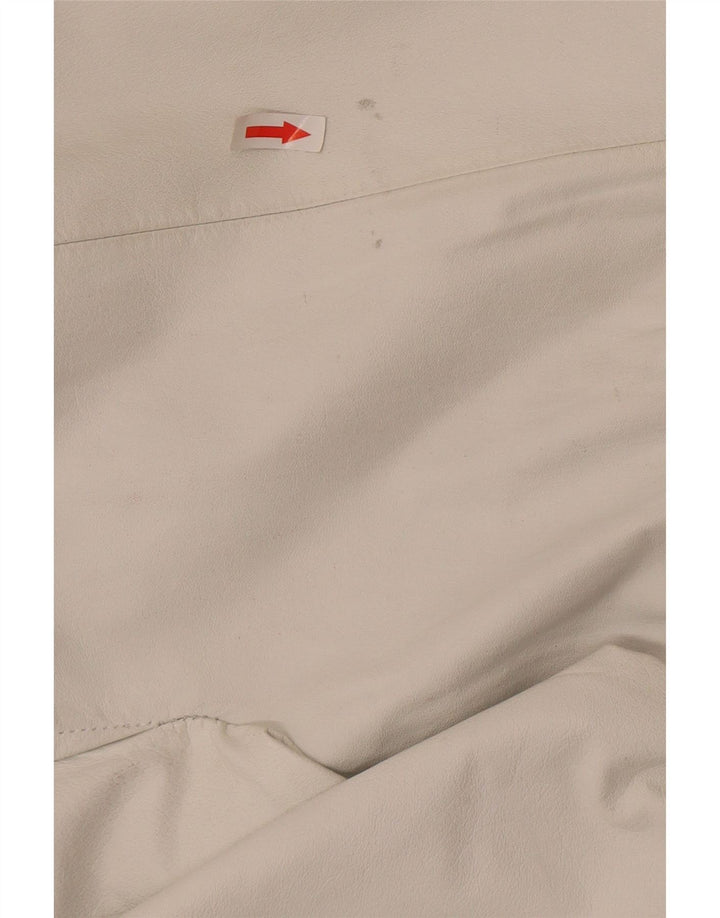 Veste en cuir militaire femme vintage EU 42 Grand cuir blanc