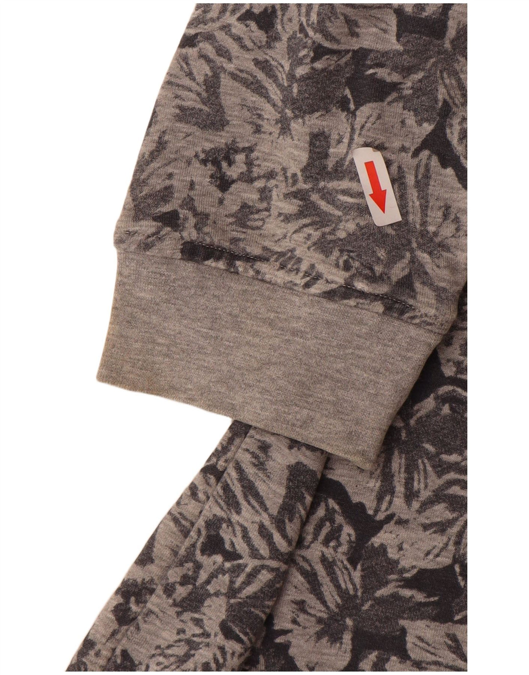 Ellesse Sweat-shirt surdimensionné pour femme UK 44 Gris moyen en coton floral