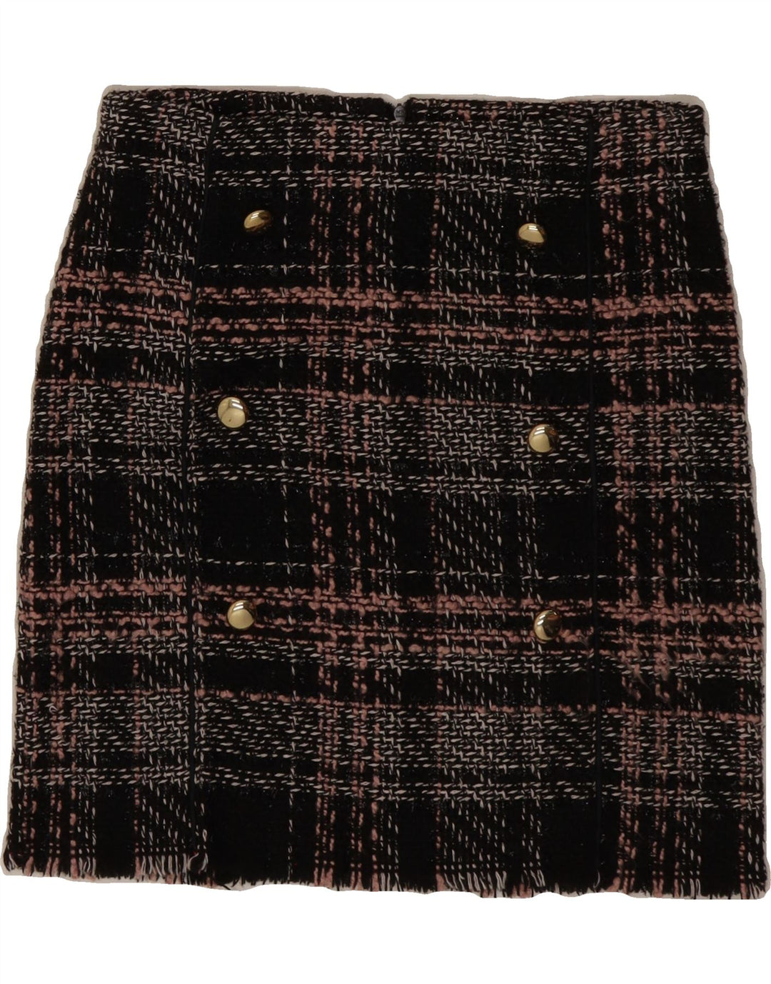 VINTAGE Womens Mini Skirt W30 Medium Black Check Vintage Vintage and Second-Hand Vintage from Messina Hembry 