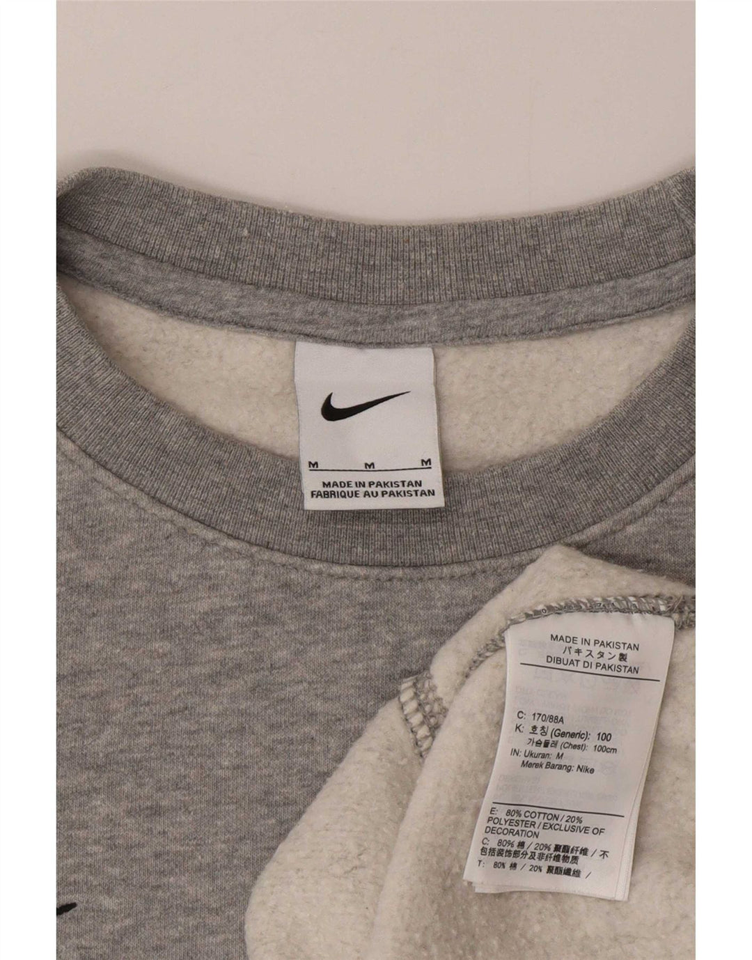 Nike Sweat-shirt en coton gris moyen pour homme