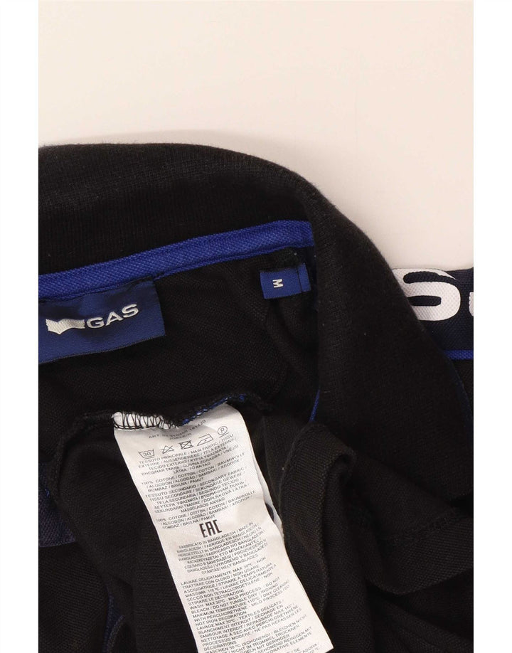 Gas Polo Graphique Homme Noir Moyen Coton Colorblock
