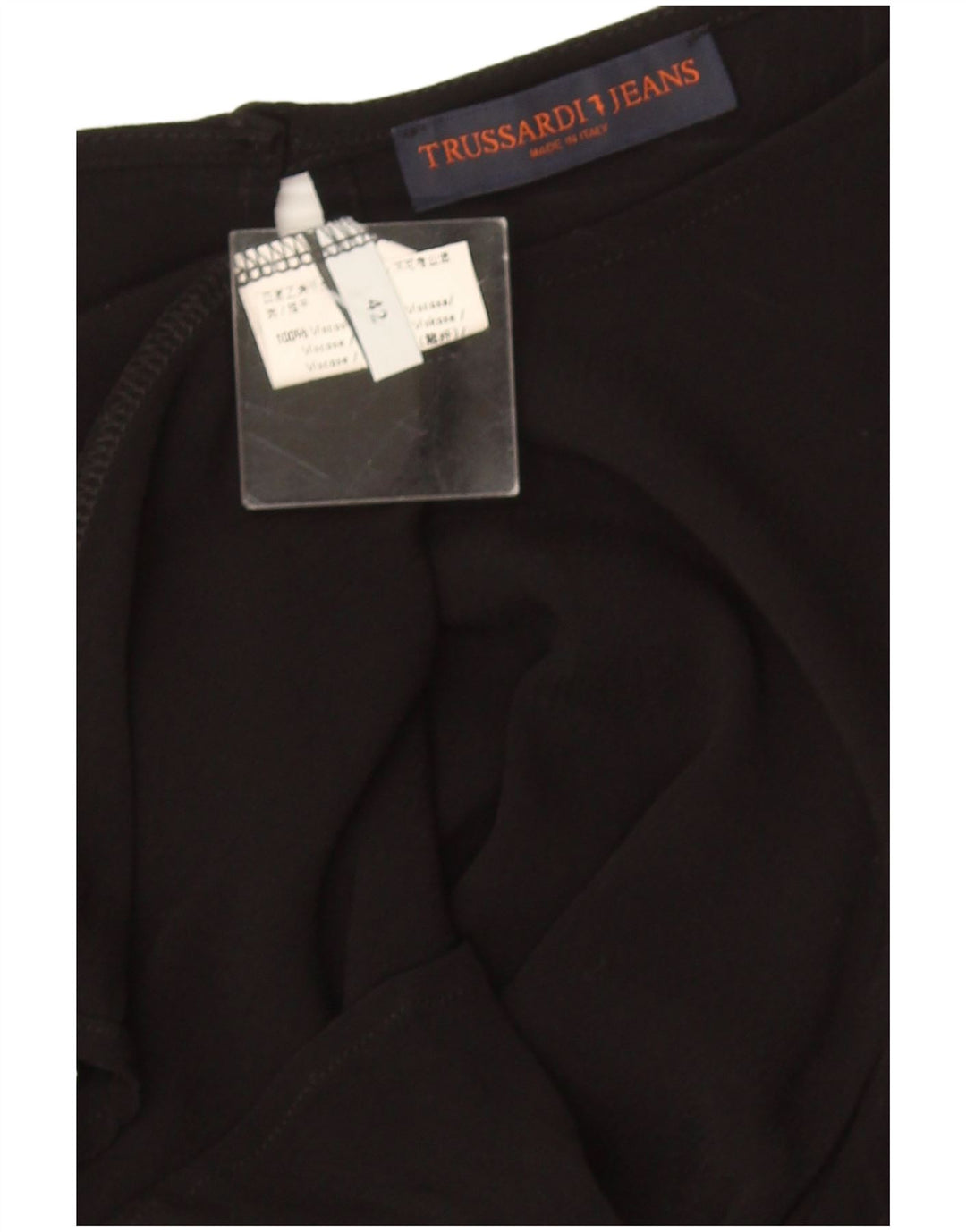 Trussardi Jeans Chemisier à Manches Longues Femme IT 42 Viscose Noir Moyen