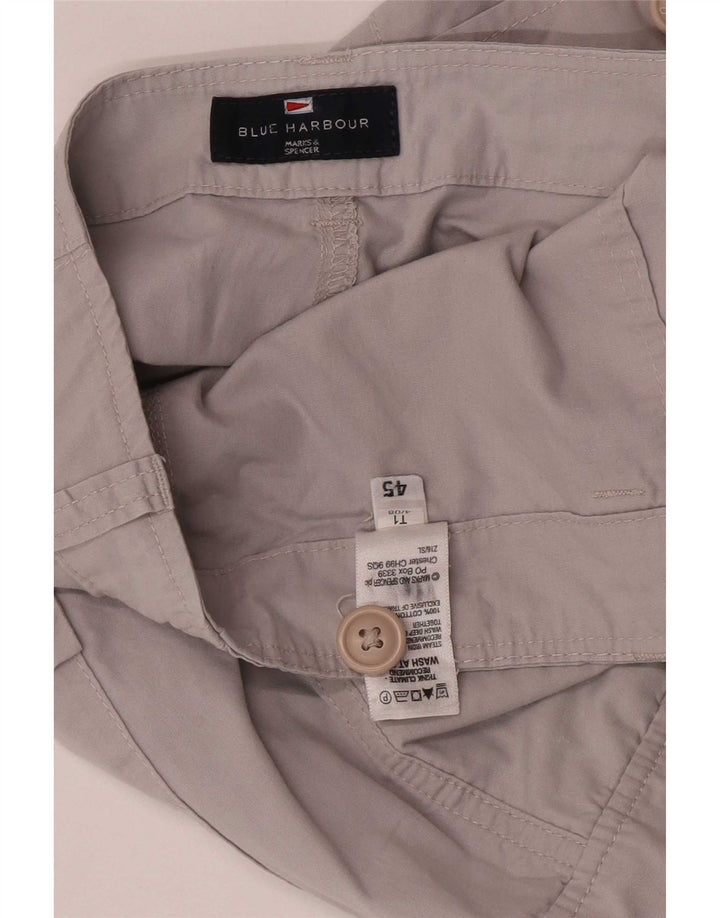 Marks & Spencer Short cargo bleu Harbour W36 pour homme en coton gris moyen