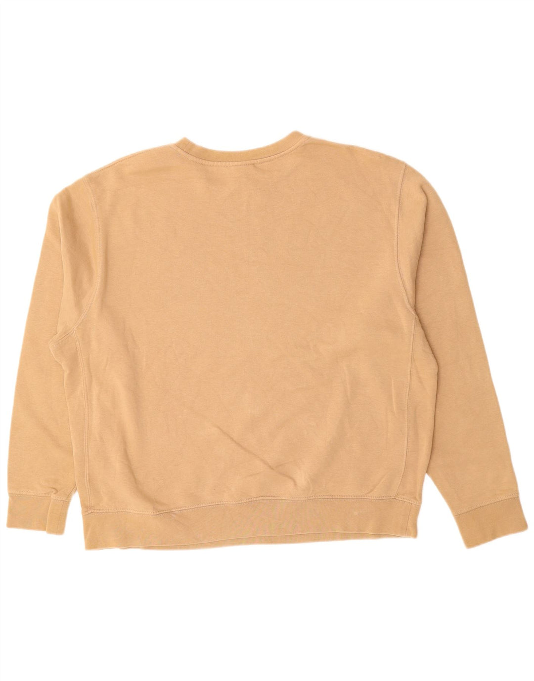 NIKE Mens Graphic Sweatshirt Jumper Large Beige Cotton