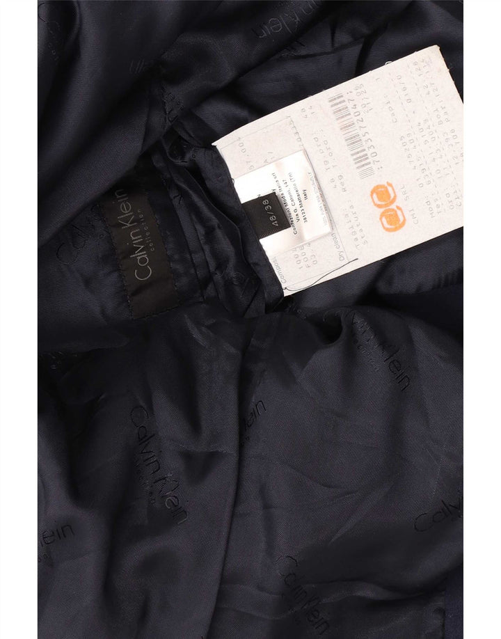 Calvin Klein Veste Blazer 1 Bouton Homme IT 48 Bleu Marine Moyen Laine