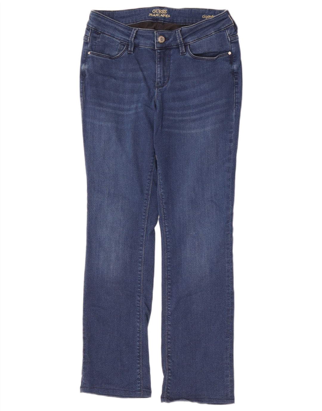 Guess Femme Cigarette Slim Jeans W29 L28 Bleu Coton