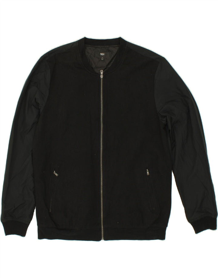 MOSSIMO Womens Bomber Jacket UK 16 Large Black Cotton Vintage Mossimo and Second-Hand Mossimo from Messina Hembry 