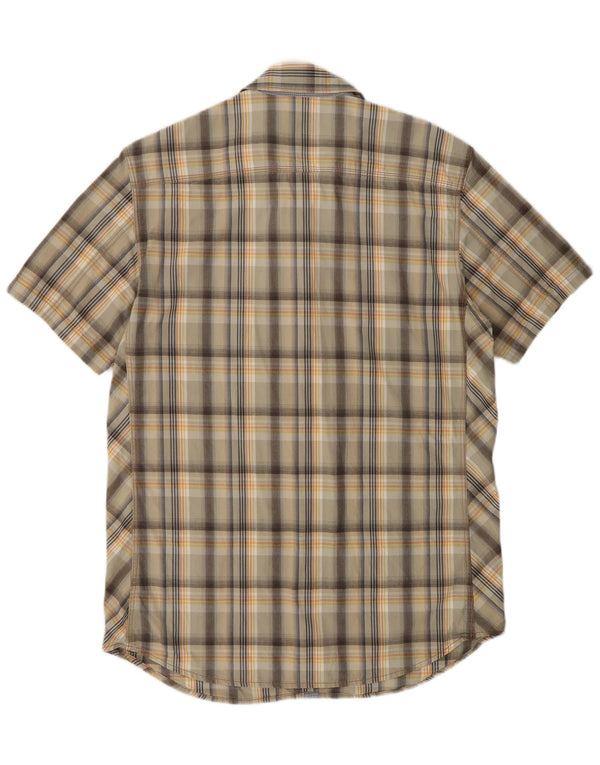 Sundek Chemise à manches courtes pour homme en coton à carreaux multicolores