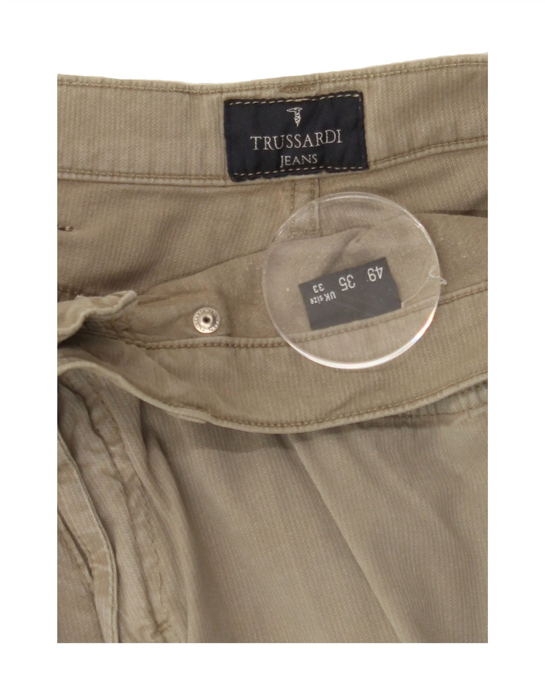 TRUSSARDI Mens Straight Casual Trousers W33 L30 Grey Vintage Trussardi and Second-Hand Trussardi from Messina Hembry 