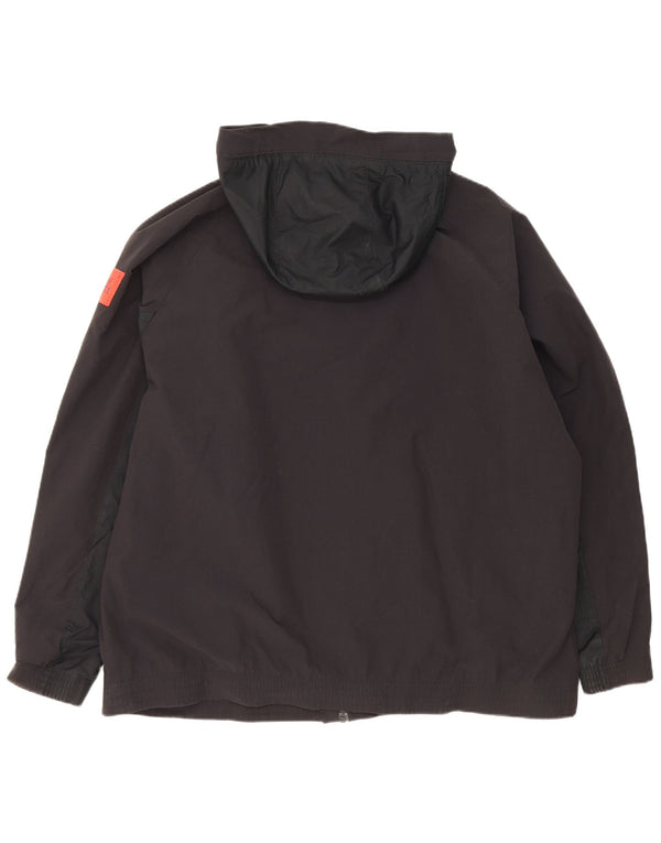 Nike Veste coupe-vent à capuche pour homme UK 44 2XL Noir Nylon