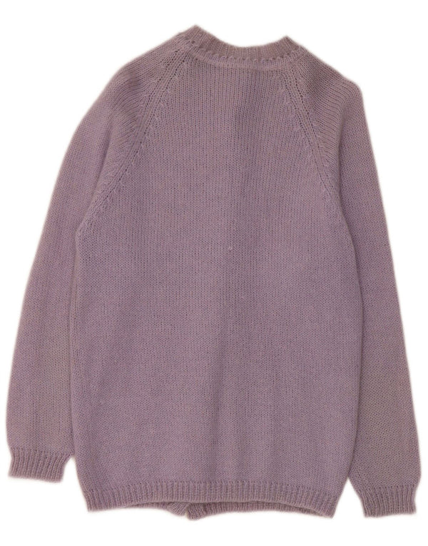 vintage Femme Cardigan Pull UK 10 Petit Violet
