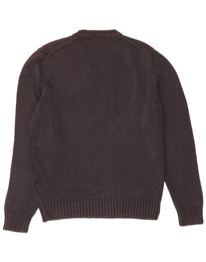 Zara Pull Col V Homme Bleu Marine Moyen