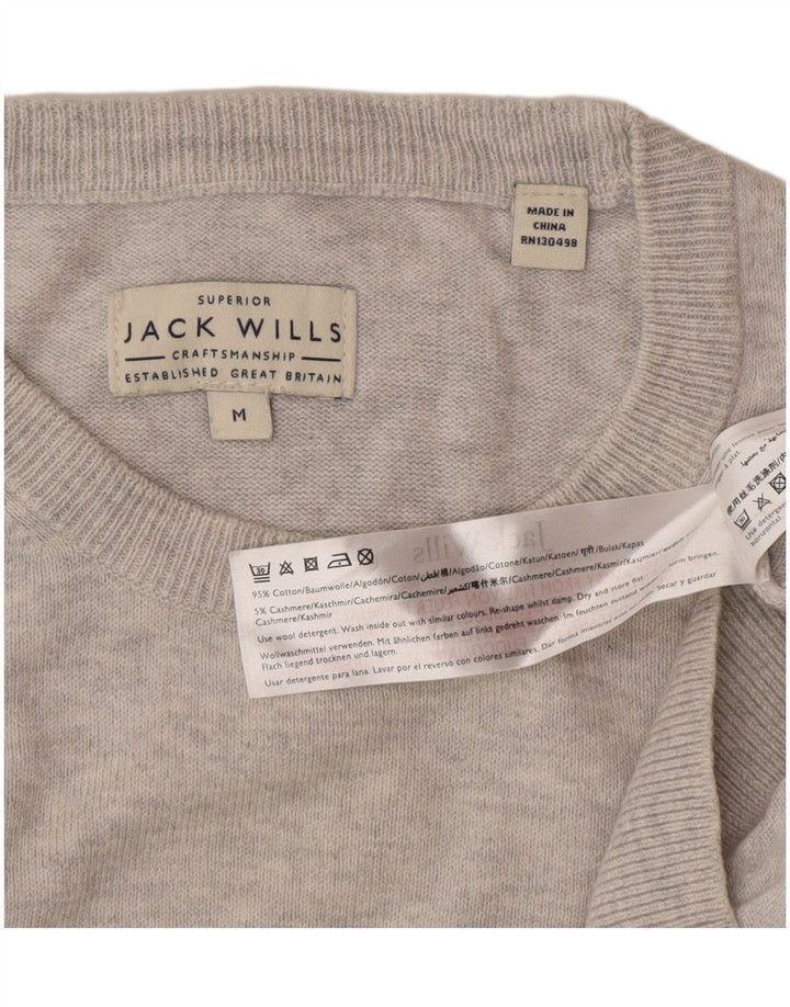 Jack Wills Pull à col rond pour homme en coton gris moyen