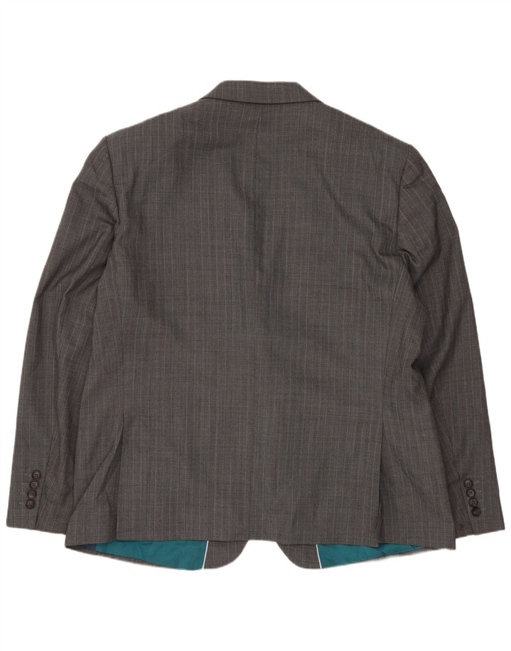 Marks & Spencer Veste blazer à 2 boutons pour homme IT 56 3XL en laine à fines rayures grises