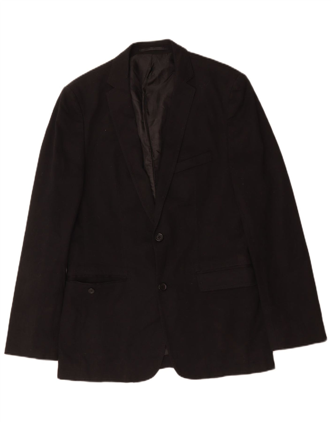 Zara Veste Blazer 2 Boutons Homme EU 50 Viscose Noir Moyen