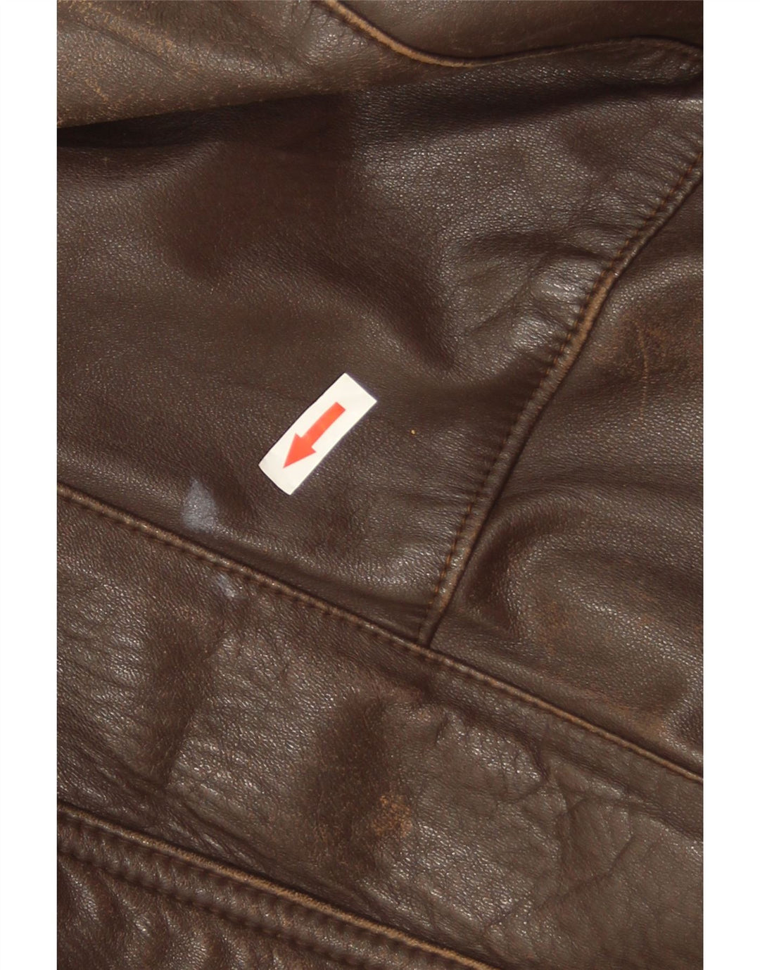 veste en cuir homme vintage UK 44 2XL Marron