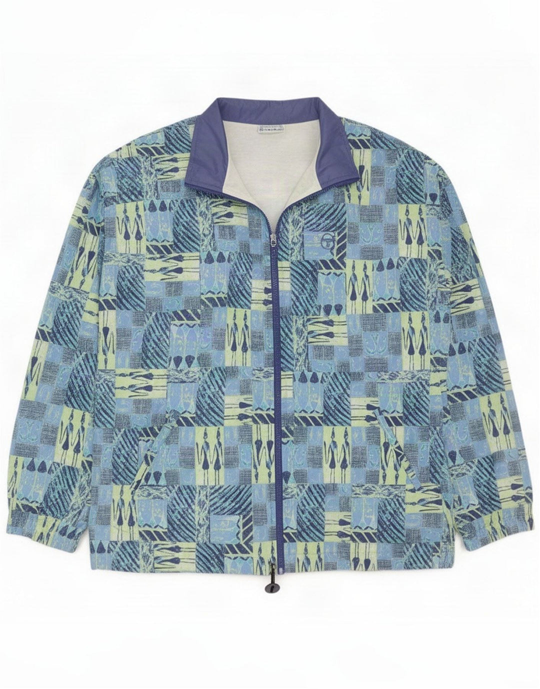 Sergio Tacchini Veste De Survêtement Homme IT 48 Bleu Moyen Patchwork