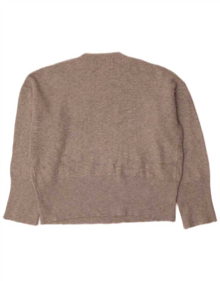 Marks & Spencer Pull surdimensionné à col rond pour femme UK 14 Gris moyen