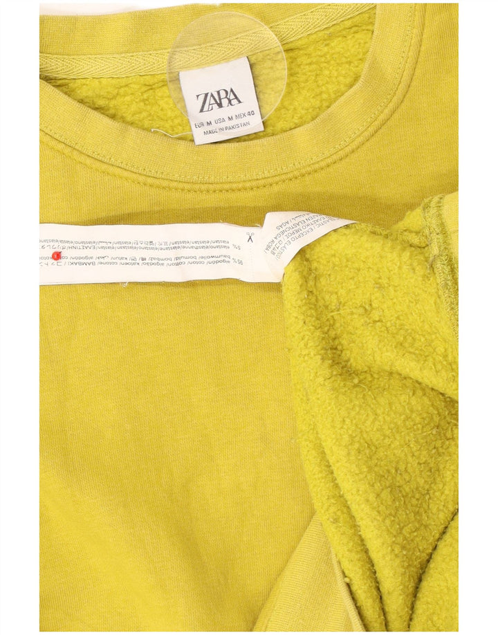 Zara Homme Sweatshirt Jumper Coton Jaune Moyen