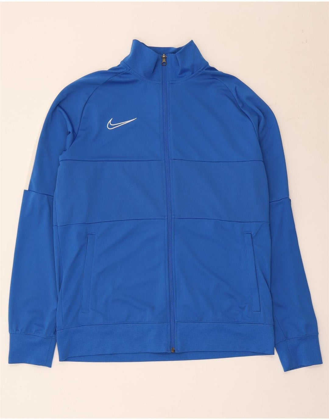 Nike Hommes Dri Fit Survêtement Top Veste Grand Bleu Colorblock Polyester