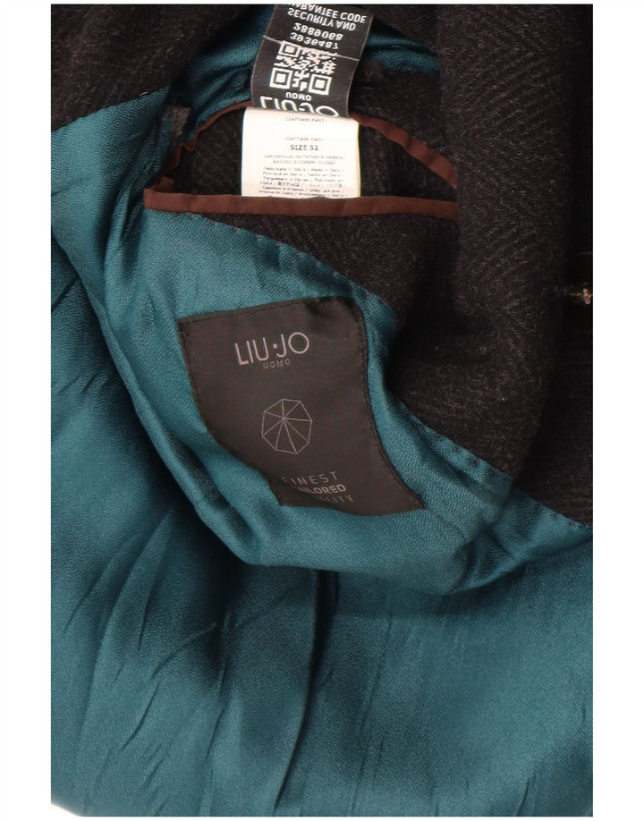 Liu Jo Manteau Double Boutonnage Homme IT 52 XL Laine à Chevrons Noir