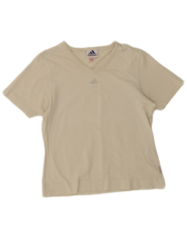 Adidas T-shirt pour femme UK 12 Beige moyen