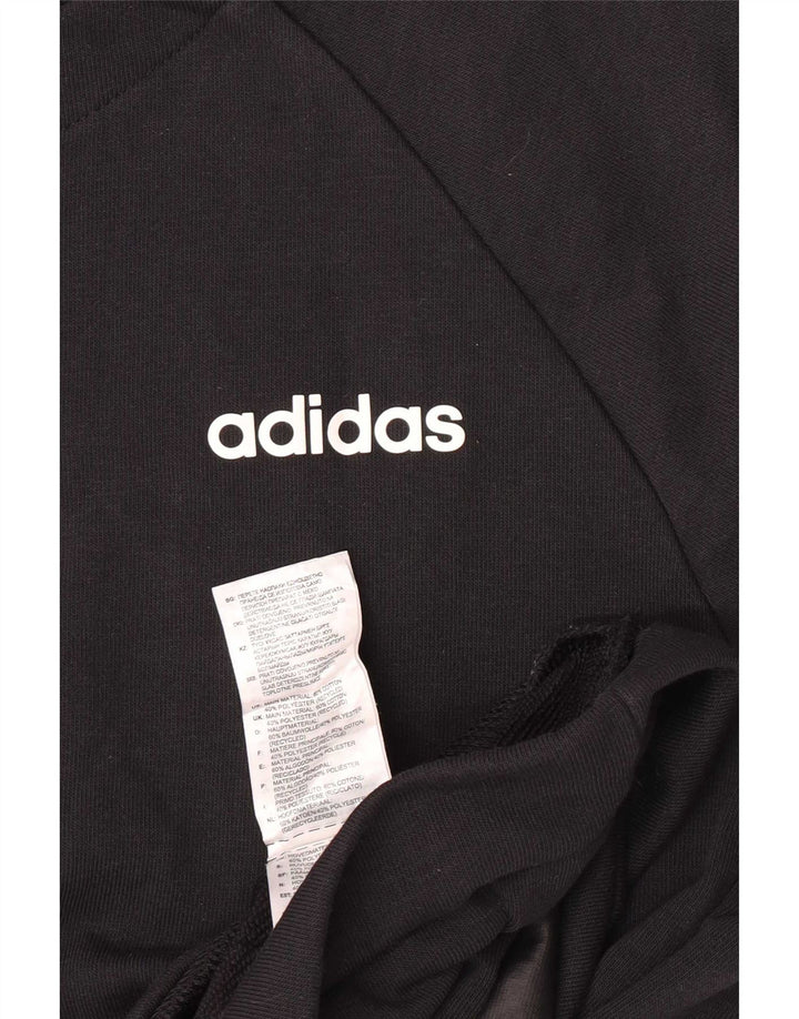 Adidas Sweat-shirt coupe classique pour homme en coton noir moyen