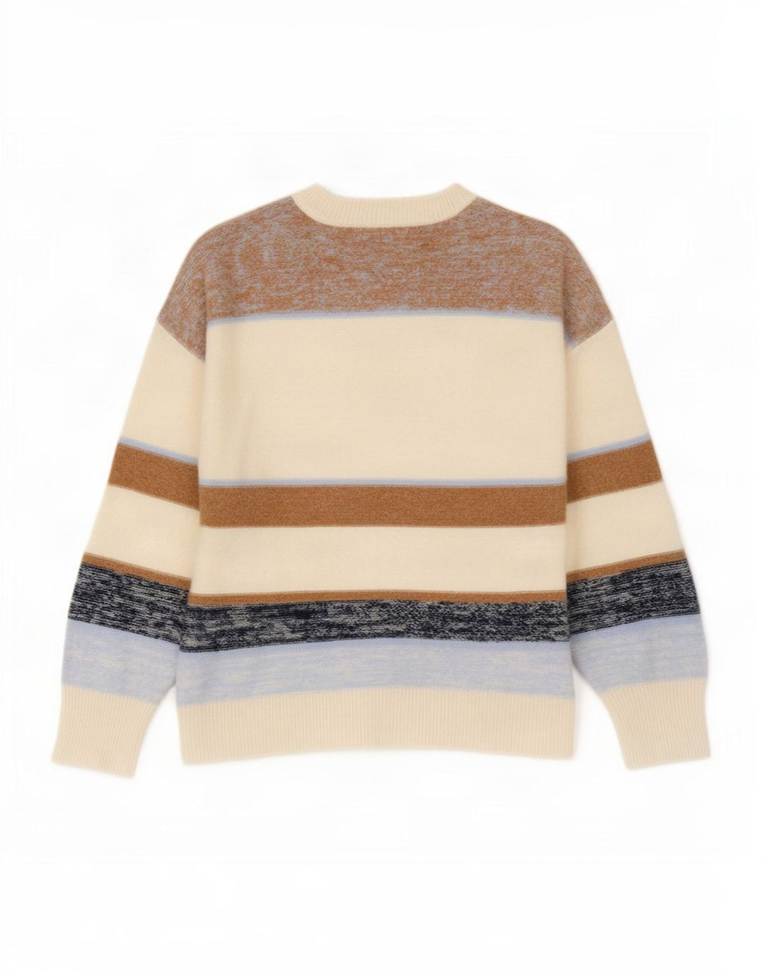 Reiss Pull à col rond pour homme en laine à rayures multicolores