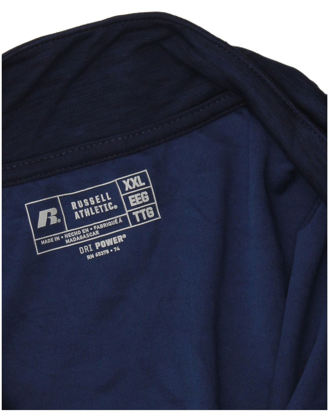 RUSSELL ATHLETIC Haut de survêtement Dri-Power pour homme 2XL Bleu marine