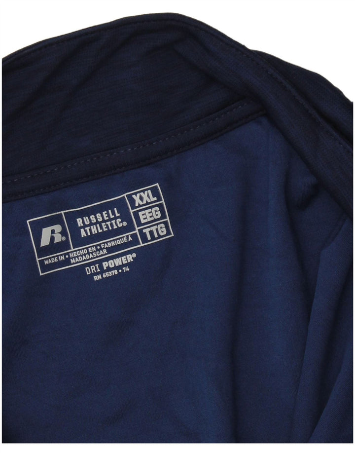 RUSSELL ATHLETIC Haut de survêtement Dri-Power pour homme 2XL Bleu marine