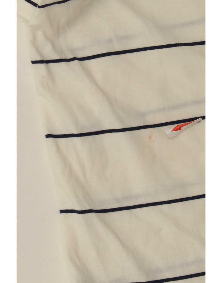 Nike Polo coupe classique pour homme 2XL en coton rayé blanc