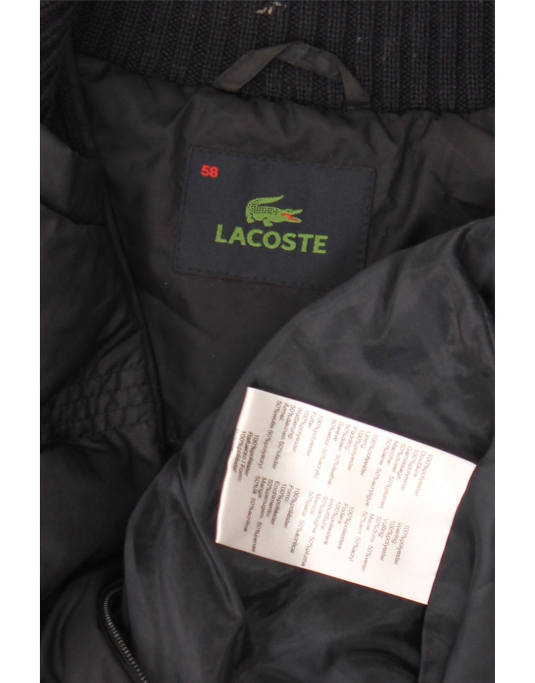 Lacoste Gilet matelassé homme IT 58 3XL bleu marine polyester