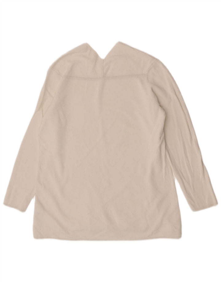 Cos Haut Femme Manches Longues UK 44 Coton Blanc Moyen