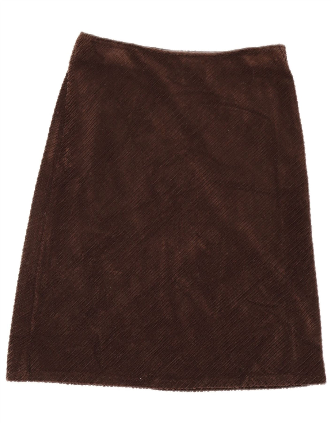 Sisley Jupe Velours Côtelé W28 Marron Moyen Femme