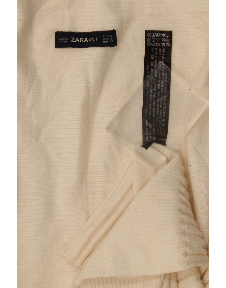 Zara Cardigan ouvert surdimensionné pour femme UK 10 Petit Beige