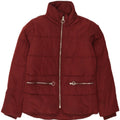 Topshop Veste matelassée surdimensionnée pour femme UK 8 Small Bordeaux Polyester