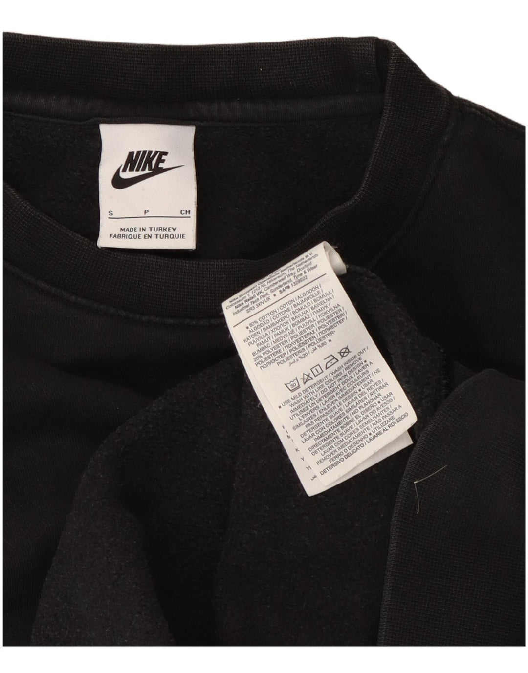 Nike Sweat-shirt pour homme en coton noir Taille S