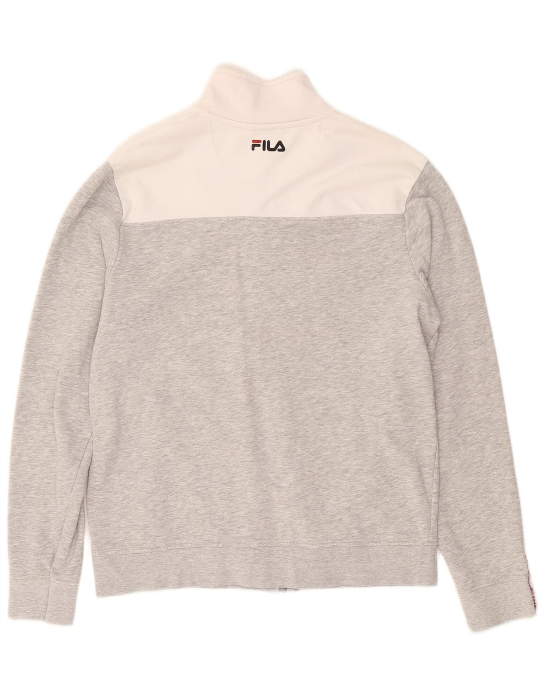 Fila Veste de survêtement pour homme en coton color block Large Gris