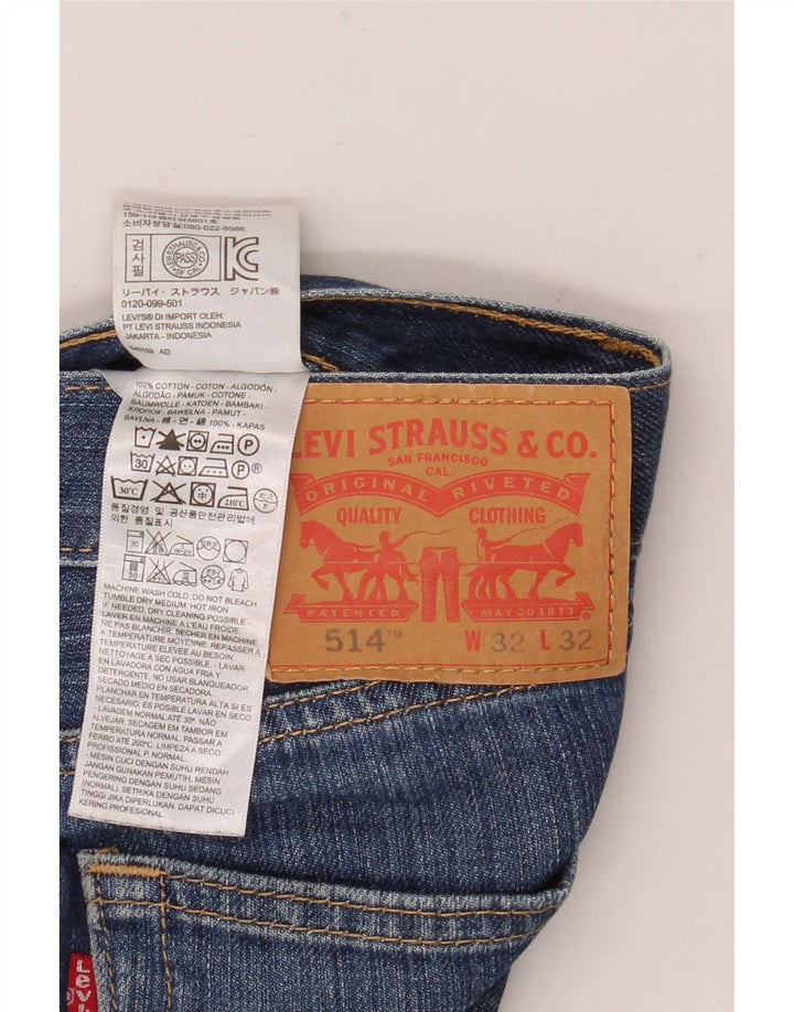 Levi's Short en Jean 514 W32 Homme Bleu Moyen Coton