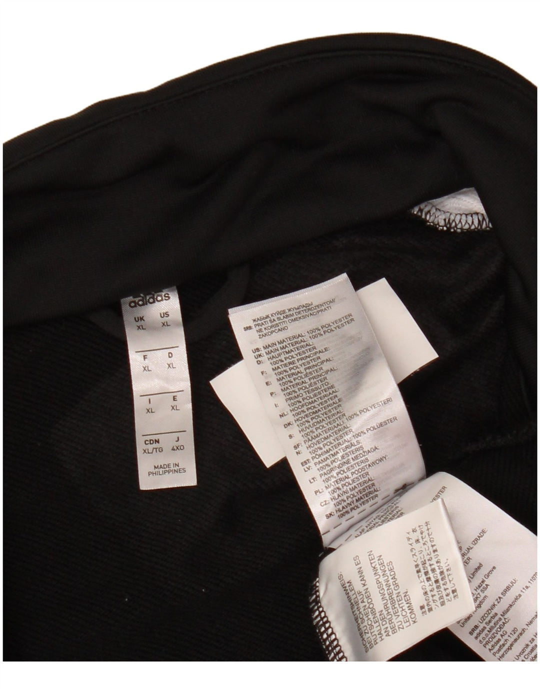 ADIDAS Veste de survêtement pour homme XL Noir Colorblock Polyester