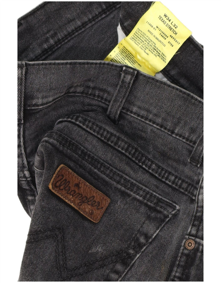 Wrangler Jean Droit Texas Stretch Homme W34 L32 Gris Coton
