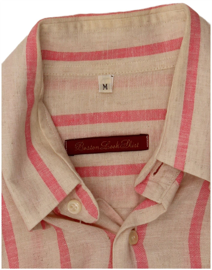 vintage Chemise Homme Moyen Off White Pinstripe