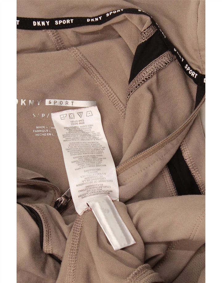 DKNY Veste de survêtement pour femme UK 10 Petit Beige Colorblock Polyester