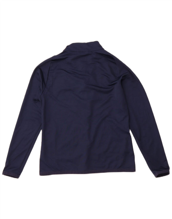 NIKE Veste de survêtement graphique Dri Fit pour femme UK 10 Small Bleu marine