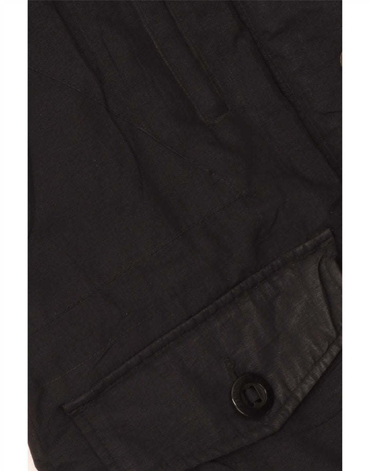 Superdry Parka à capuche pour femme UK 12 Medium Noir Nylon