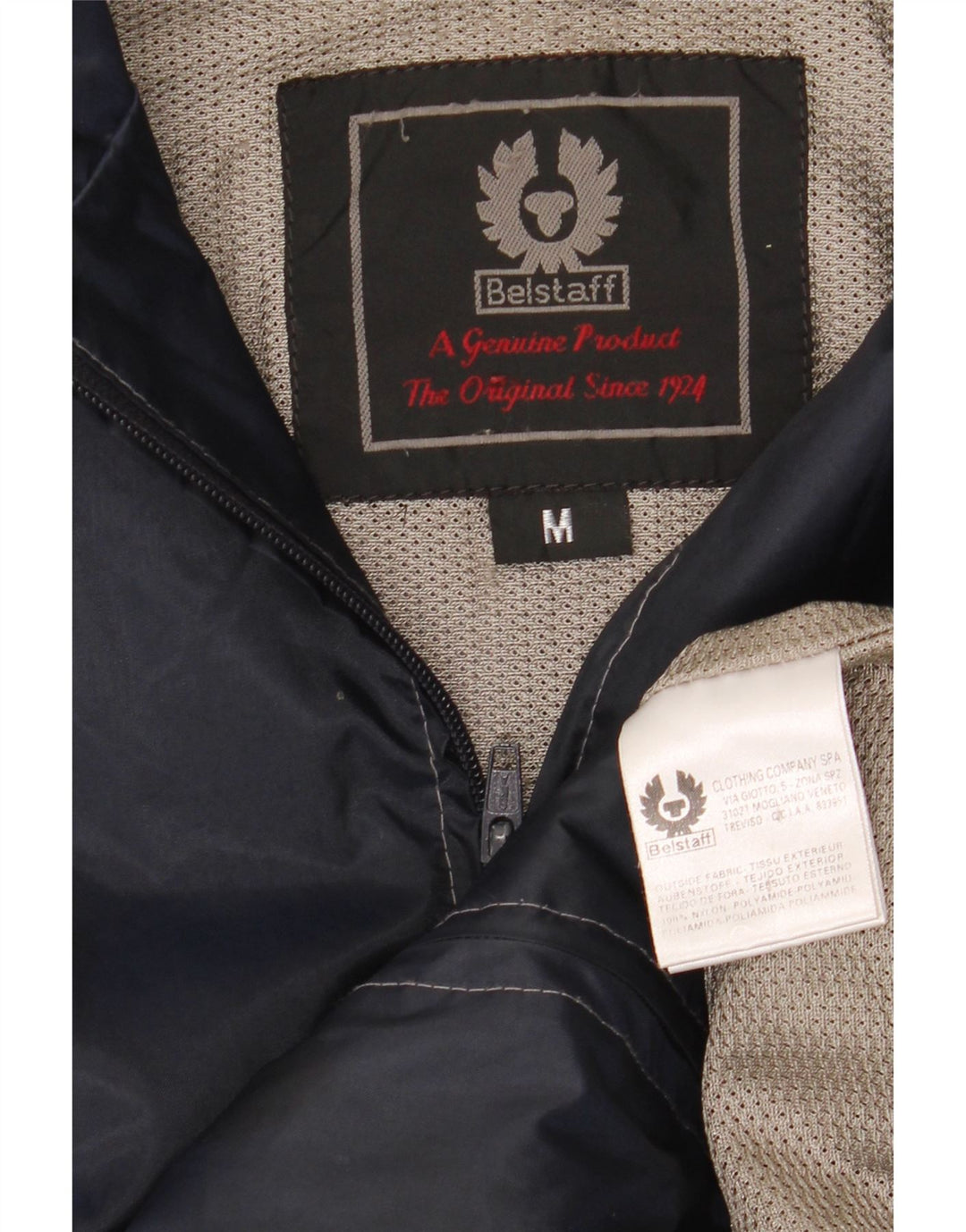 Belstaff Veste Bomber Femme UK 14 Medium Bleu Marine Nylon